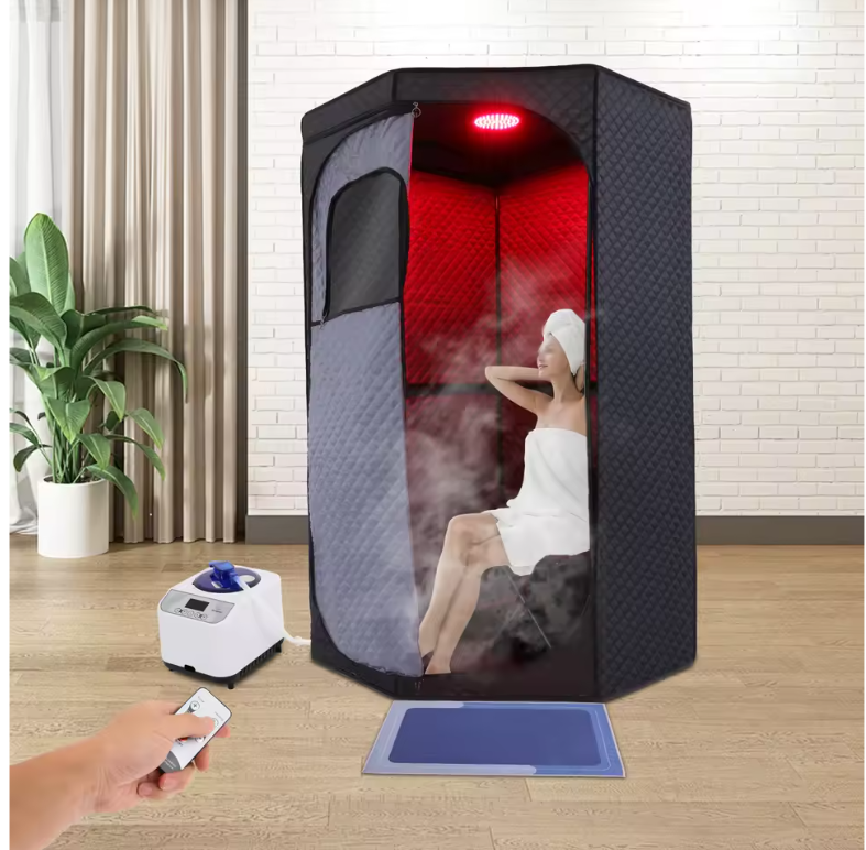 Eenpersoons Stoomsauna Tent voor Thuis – 1350W Sauna Set met 3L Stomer