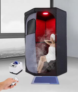 Eenpersoons Stoomsauna Tent voor Thuis – 1350W Sauna Set met 3L Stomer