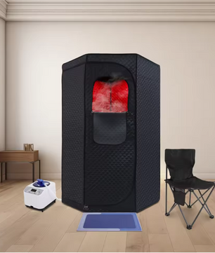 Eenpersoons Stoomsauna Tent voor Thuis – 1350W Sauna Set met 3L Stomer