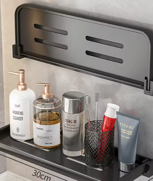 Opvouwbare Wandgemonteerde Opbergplank van Aluminium – Ruimtebesparend en Elegant