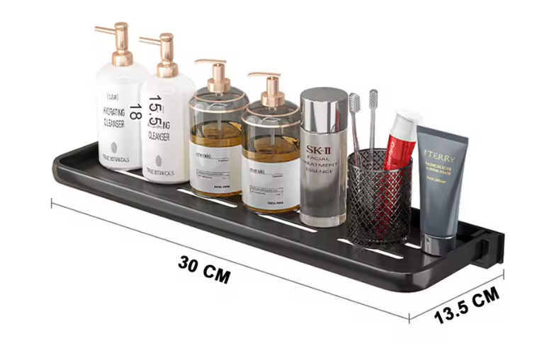 Opvouwbare Wandgemonteerde Opbergplank van Aluminium – Ruimtebesparend en Elegant