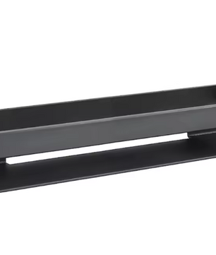 Wandgemonteerde Badkamerplank van Aluminium met RVS Stang – Mat Zwart