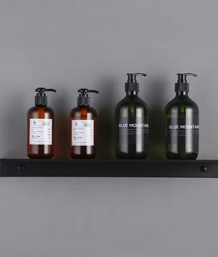 Wandgemonteerde Badkamerplank van Aluminium – Modern Opbergrek Mat Zwart