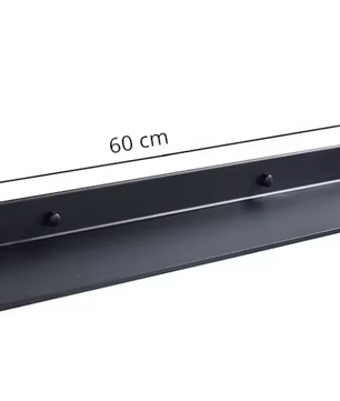 Wandgemonteerde Badkamerplank van Aluminium – Modern Opbergrek Mat Zwart