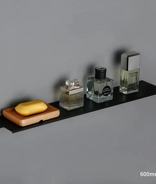 Wandgemonteerde Badkamerplank van Aluminium – Modern Opbergrek Mat Zwart