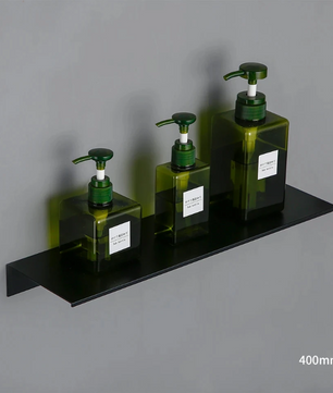 Wandgemonteerde Badkamerplank van Aluminium – Modern Opbergrek Mat Zwart