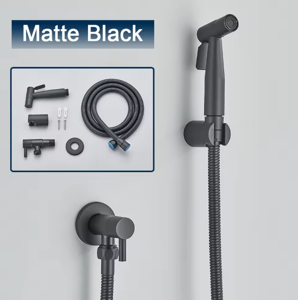 Wandgemonteerde Bidet Sprayer met Koudwaterkraan – RVS 304, Hygiënisch en Duurzaam