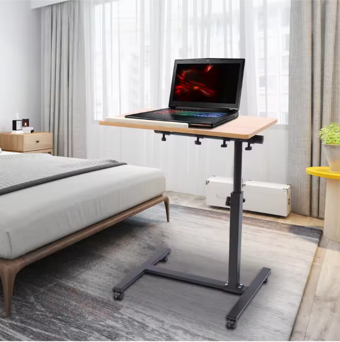 Verstelbaar Laptop- en Bedbureau met Wielen – Opklapbaar en Multifunctioneel