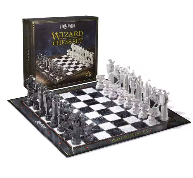 3D Tovenaar Schaakset van Hars – Decoratief Bordspel en Beeldhouwwerk