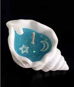 Geurkaars in Schelpvorm – Aromatherapie Gelkaars in Mediterrane Stijl