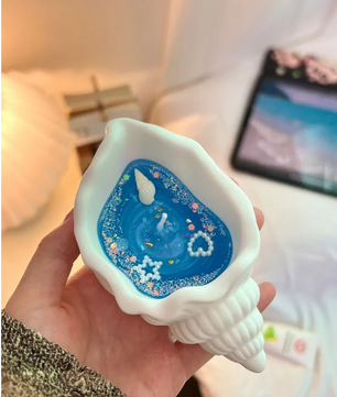 Geurkaars in Schelpvorm – Aromatherapie Gelkaars in Mediterrane Stijl