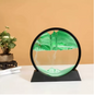 3D Bewegend Zandkunst Schilderij – Ronde Glazen Sandscape Decoratie