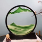 3D Bewegend Zandkunst Schilderij – Ronde Glazen Sandscape Decoratie