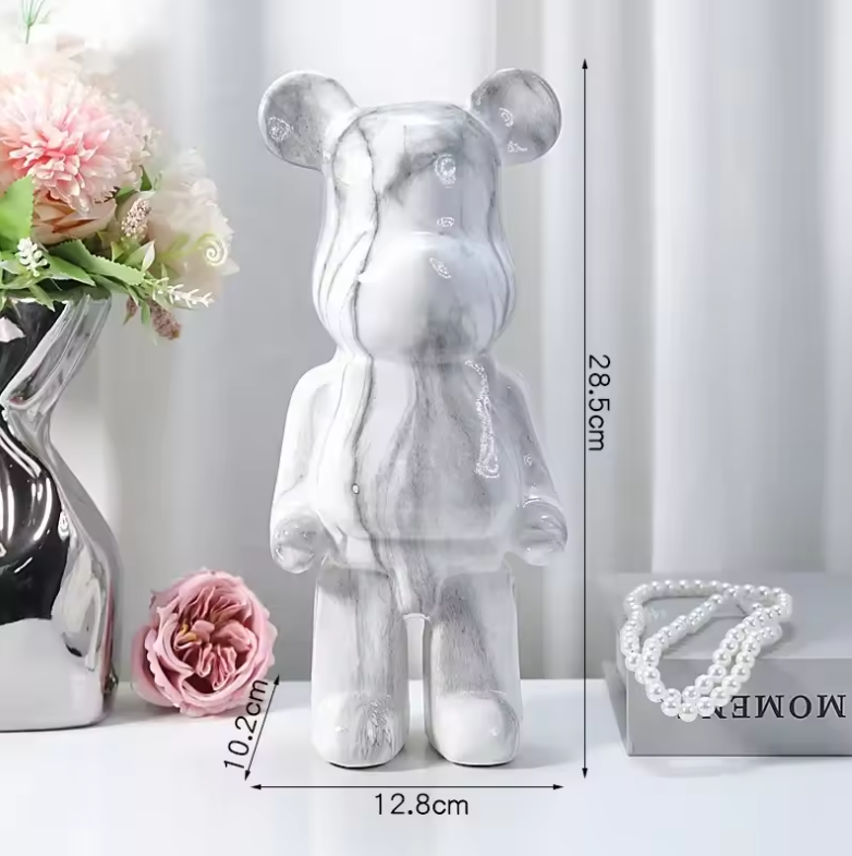 Scandinavisch Beer Beeld van Hars – Luxe Decoratieve Sculptuur voor Woonkamer en Bureau