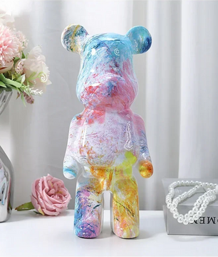 Scandinavisch Beer Beeld van Hars – Luxe Decoratieve Sculptuur voor Woonkamer en Bureau