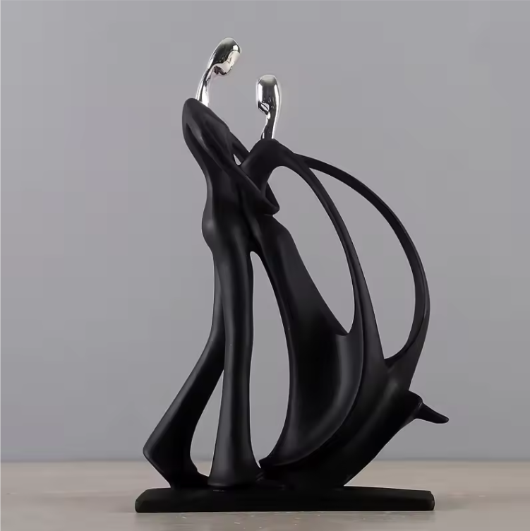 Dancing Couple Decoratief Beeld – Moderne Resin Sculptuur voor Woonkamer en Interieurdecoratie