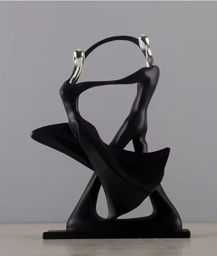 Dancing Couple Decoratief Beeld – Moderne Resin Sculptuur voor Woonkamer en Interieurdecoratie