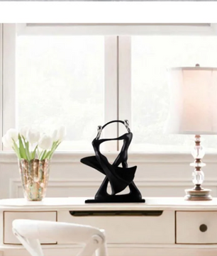 Dancing Couple Decoratief Beeld – Moderne Resin Sculptuur voor Woonkamer en Interieurdecoratie