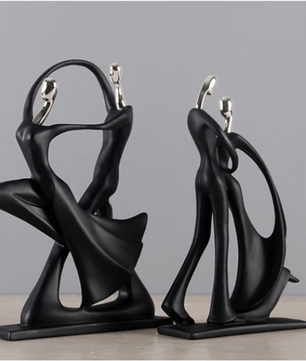 Dancing Couple Decoratief Beeld – Moderne Resin Sculptuur voor Woonkamer en Interieurdecoratie