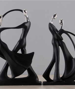 Dancing Couple Decoratief Beeld – Moderne Resin Sculptuur voor Woonkamer en Interieurdecoratie