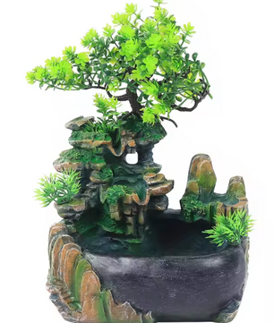 Desktop Waterfontein met Waterval – LED Zen Decoratie voor Interieur en Bureau