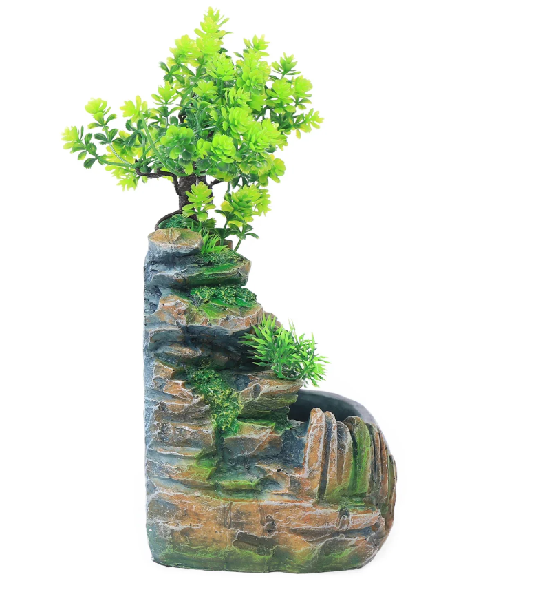 Desktop Waterfontein met Waterval – LED Zen Decoratie voor Interieur en Bureau