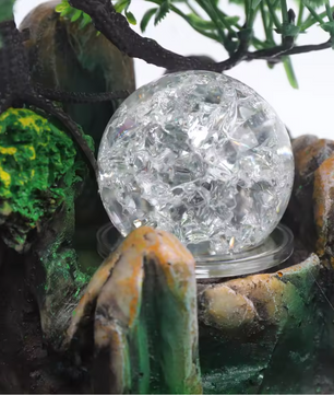 Tafel Waterfontein met Waterval, Vernevelaar en RGB LED Bal – Zen Interieurdecoratie