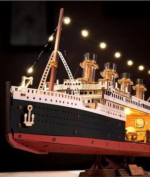 3D Luxe Cruiseschip Bouwpakket met LED Verlichting – Nautisch Decoratiemodel