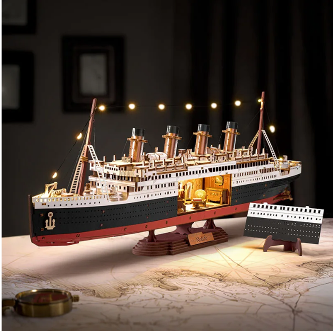 3D Luxe Cruiseschip Bouwpakket met LED Verlichting – Nautisch Decoratiemodel