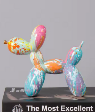 Scandinavische Ballon Hond Sculptuur – Keramisch Decoratiebeeld voor Woonkamer en Bureau