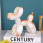 Scandinavische Ballon Hond Sculptuur – Keramisch Decoratiebeeld voor Woonkamer en Bureau