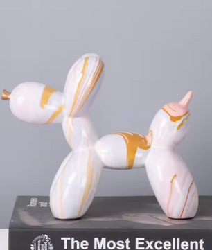 Scandinavische Ballon Hond Sculptuur – Keramisch Decoratiebeeld voor Woonkamer en Bureau