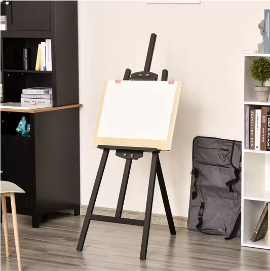 Houten Schilderezel met Verstelbare Hoek tot 90° en Opbergplank