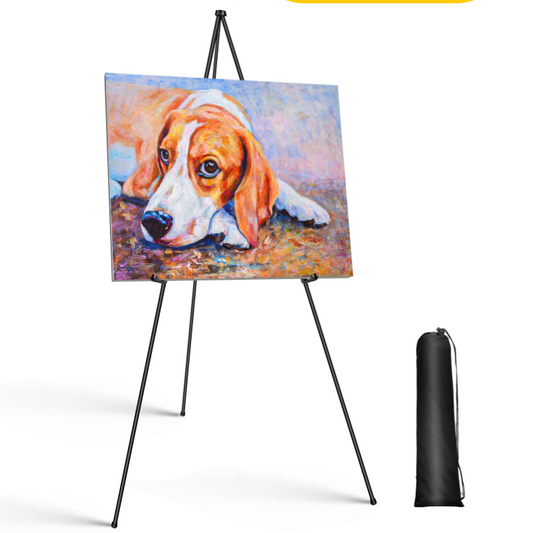 Draagbare Verstelbare Metalen Schilderezel – Opvouwbare Presentatie- en Schilderstandaard met Draagtas