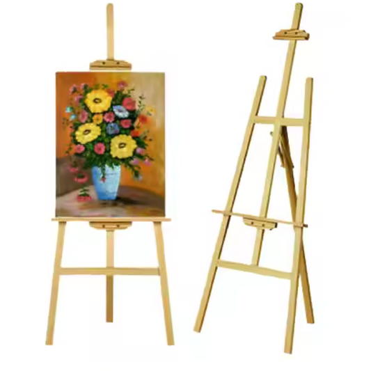 Professionele Houten Studio Schilderezel – 150 cm Opvouwbare A-Frame Schilderstandaard