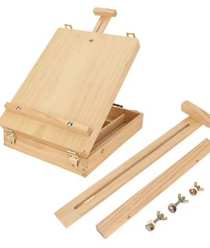 Houten Tafel Schilderezel – Opvouwbare Desktop Schilder- en Schetsezel met Antislip Voeten