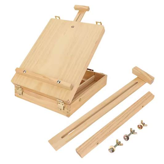 Houten Tafel Schilderezel – Opvouwbare Desktop Schilder- en Schetsezel met Antislip Voeten
