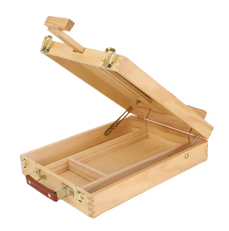 Houten Tafel Schilderezel – Opvouwbare Desktop Schilder- en Schetsezel met Antislip Voeten