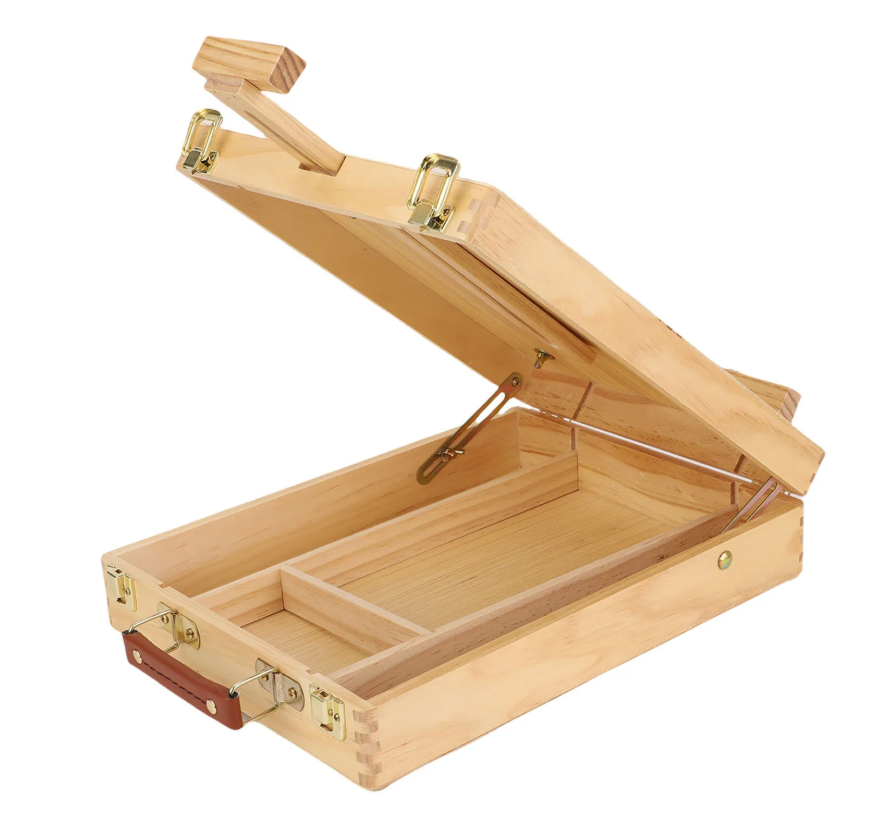 Houten Tafel Schilderezel – Opvouwbare Desktop Schilder- en Schetsezel met Antislip Voeten