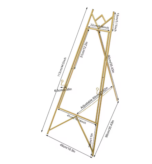 Gouden Presentatie Schilderezel – Verstelbare Displaystandaard voor Borden en Posters