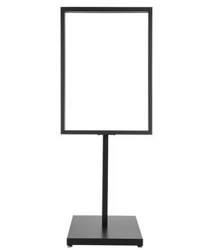 Zwarte Metalen Posterstandaard – Staande Displayhouder met Verstelbare Voeten