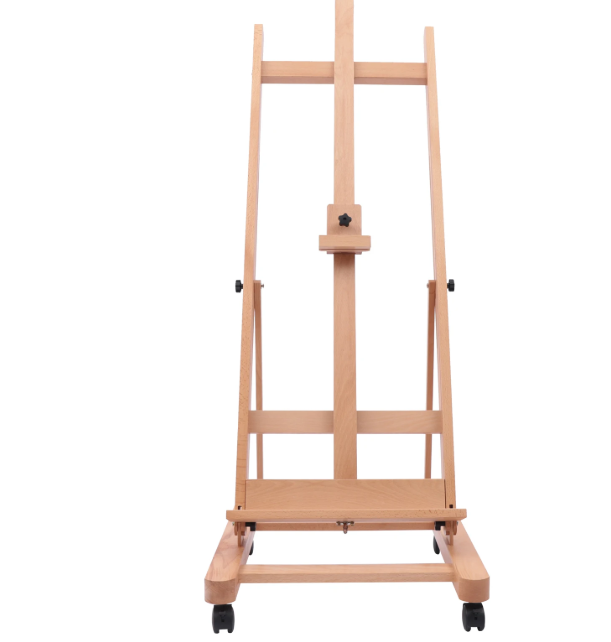 Professionele H-Frame Studio Schilderezel van Beukenhout – Verstelbaar en Verrijdbaar