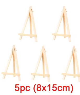 Mini Houten Tafelezel – Natuurlijke Displayhouder voor Kaarten, Foto’s en Decoratie