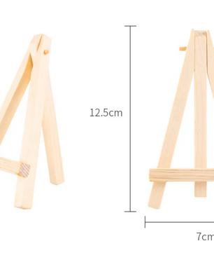 Mini Houten Tafelezel – Natuurlijke Displayhouder voor Kaarten, Foto’s en Decoratie