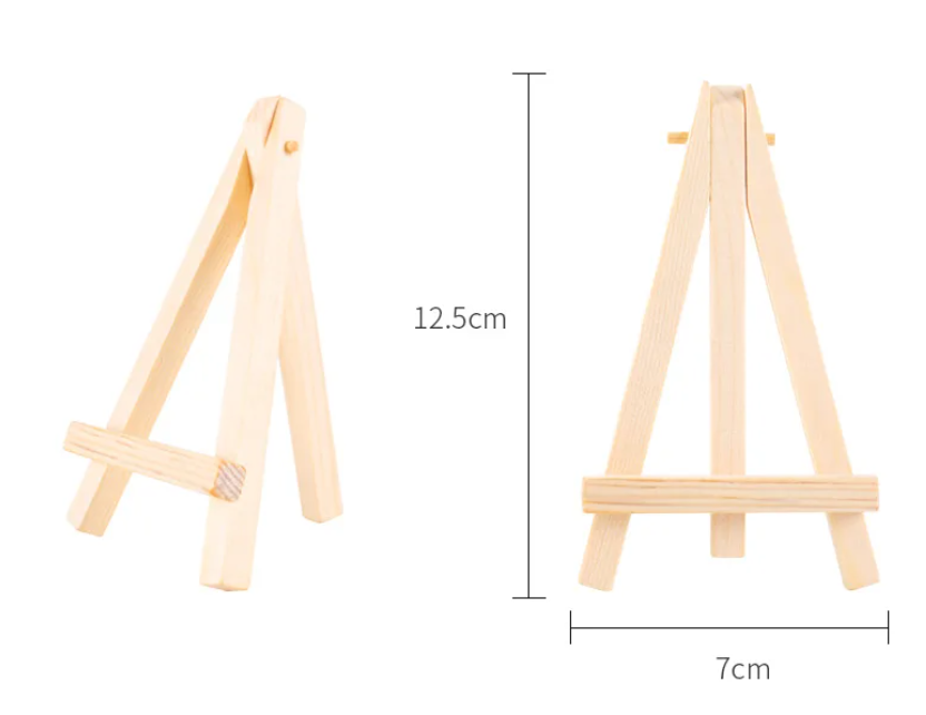 Mini Houten Tafelezel – Natuurlijke Displayhouder voor Kaarten, Foto’s en Decoratie