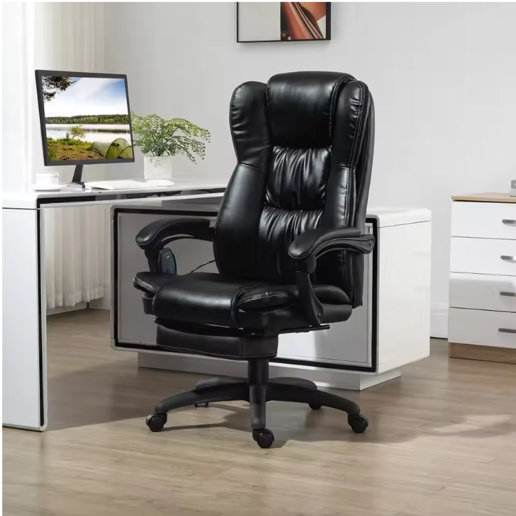 Ergonomische Bureaustoel met Massagefunctie – Verstelbare Directiestoel in Kunstleer