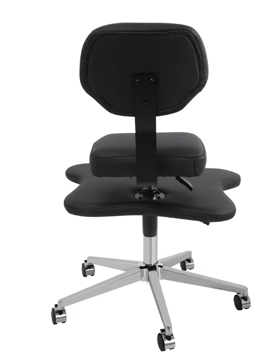 Ergonomische Meditatie- en Zitstoel – Kruisbenige Bureaustoel met Rugsteun en Verstelbare Zit- en Voetplaat