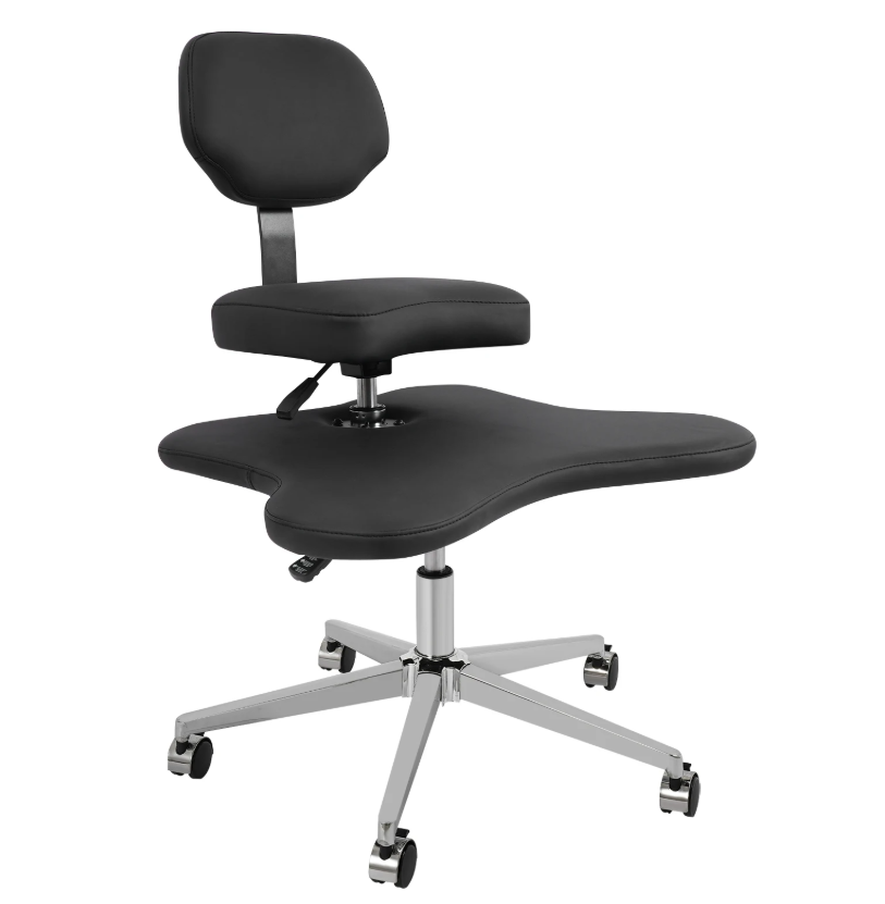 Ergonomische Meditatie- en Zitstoel – Kruisbenige Bureaustoel met Rugsteun en Verstelbare Zit- en Voetplaat