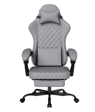 Ergonomische Gamingstoel met Massage en Voetensteun – Verstelbare Computerstoel van PU-leer