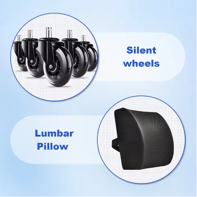 Ergonomische Bureaustoel met Mesh Rugleuning – Verstelbare Draaistoel met Lendensteun en Opklapbare Armleuningen